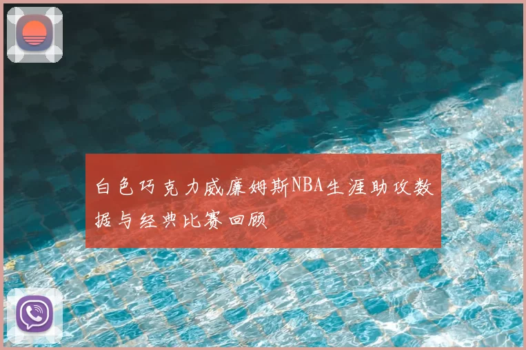 白色巧克力威廉姆斯NBA生涯助攻数据与经典比赛回顾
