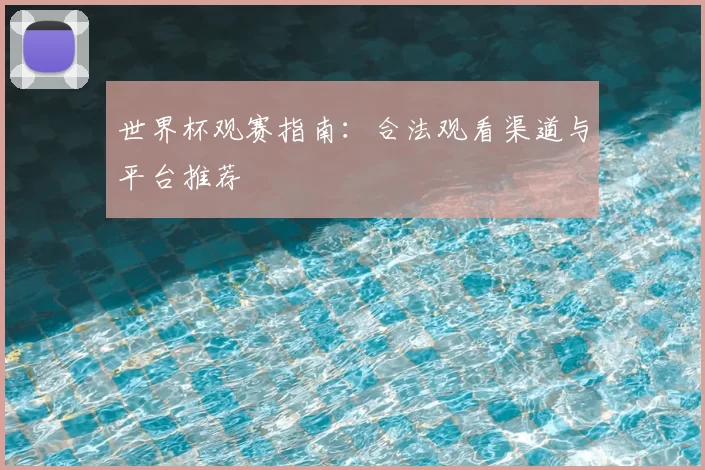 世界杯观赛指南:合法观看渠道与平台推荐